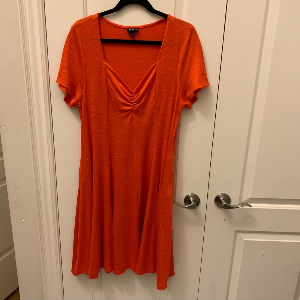 Torrid Mini Slub Rib Fluted Dress - Picture 6 of 6